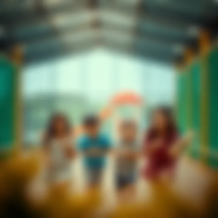 A family enjoying leisure time at a recreational facility in Dubai