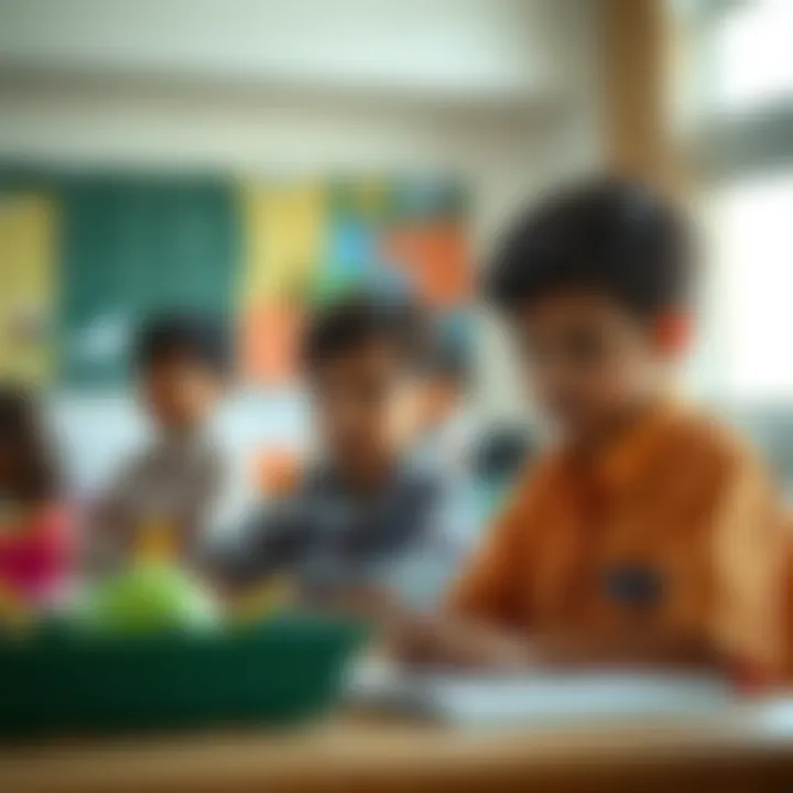 Children engaging in educational activities at a Dubai school