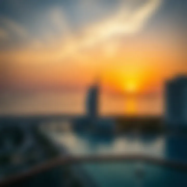 Dazzling Sunset from Five Palm Jumeirah Breathtaking sunset view from Five Palm Jumeirah
