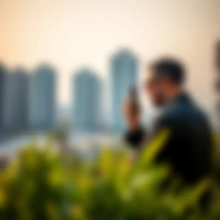 Investor examining real estate options in Dubai