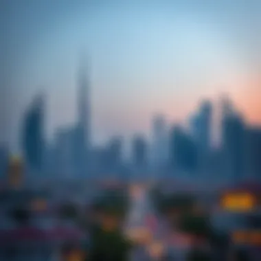 Visual representation of Dubai's skyline with real estate properties