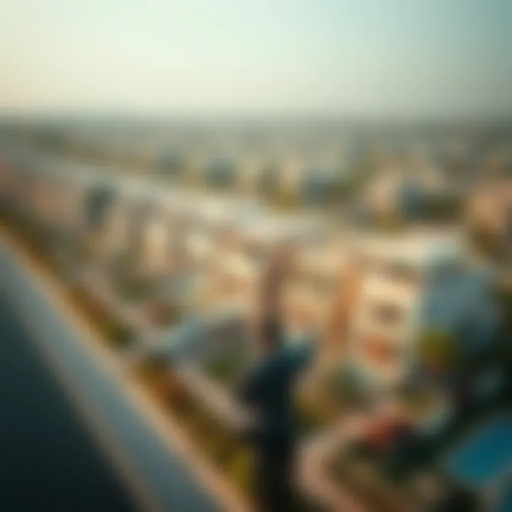 Prime Location of Harmony Villas Aerial view of Harmony Villas highlighting their prime location in Dubai