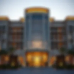 Luxurious facade of Hoom Royal in Dubai