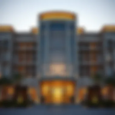 Luxurious facade of Hoom Royal in Dubai