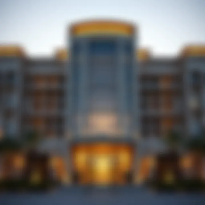 Luxurious facade of Hoom Royal in Dubai