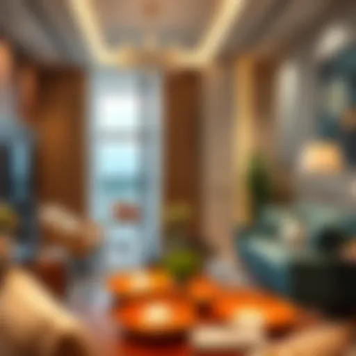 Luxurious hotel apartment interior in Discovery Gardens