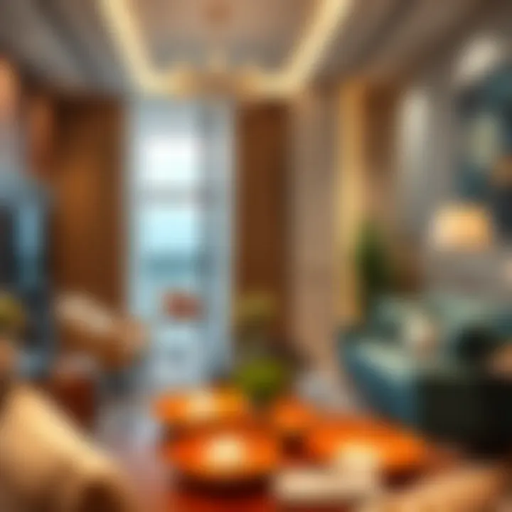 Luxurious hotel apartment interior in Discovery Gardens