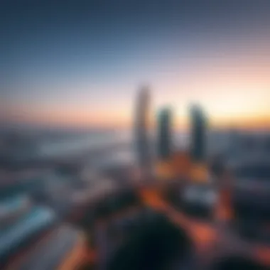 Aerial view showcasing the stunning architecture of ICD Brookfield Place.