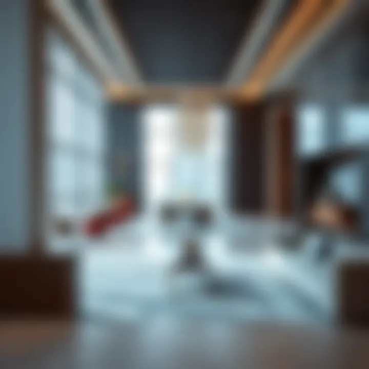 Interior shot highlighting luxury amenities and workspace at ICD Brookfield Place.