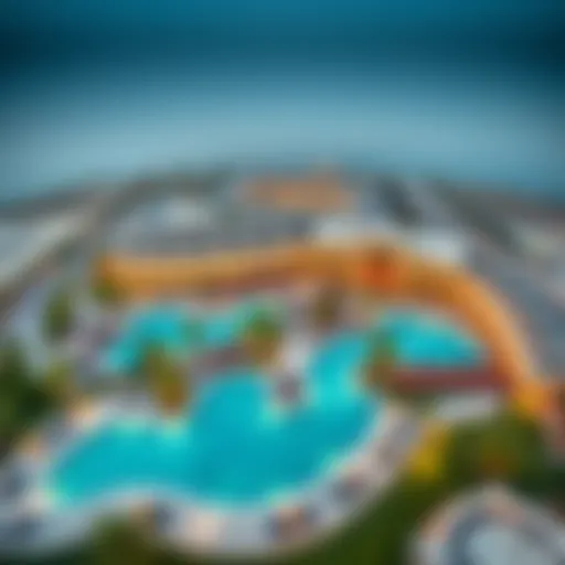 Aerial view of the luxurious resort in Dubai