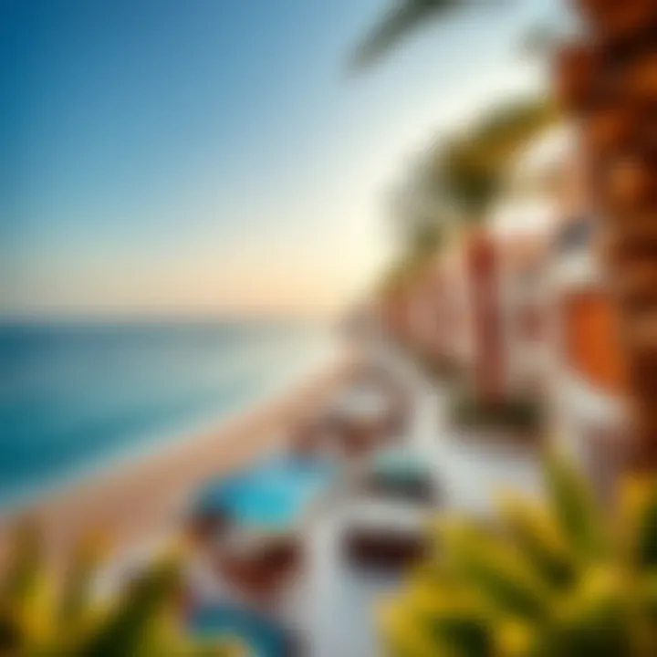 Breathtaking view of the private beach and resort amenities