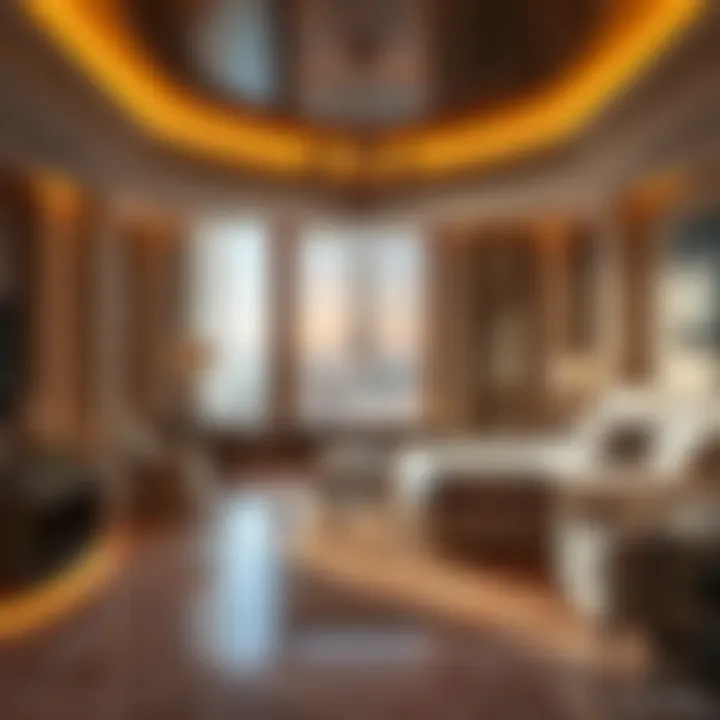 Stunning interior design of a suite reflecting opulence and comfort