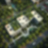 Aerial view showcasing the lush greenery and modern architecture of Maimoon Gardens