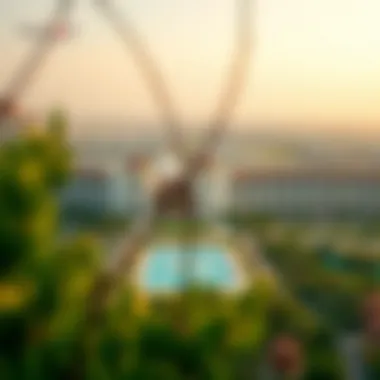 Panoramic view of Al Furjan community from the hotel
