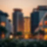 A stunning view of Meydan District One showcasing modern architecture and luxury homes.