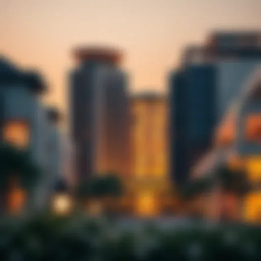 A stunning view of Meydan District One showcasing modern architecture and luxury homes.