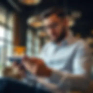 Market Trends Analysis An entrepreneur analyzing market trends on a digital tablet