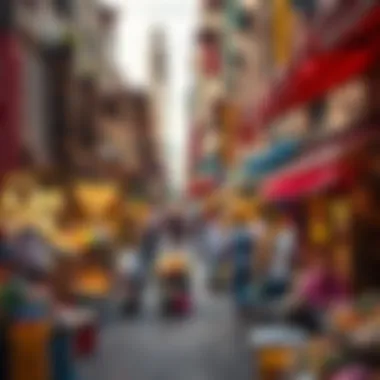 A vibrant market scene reflecting Dubai's culture and lifestyle