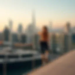 A stunning view of Dubai skyline showcasing modern architecture