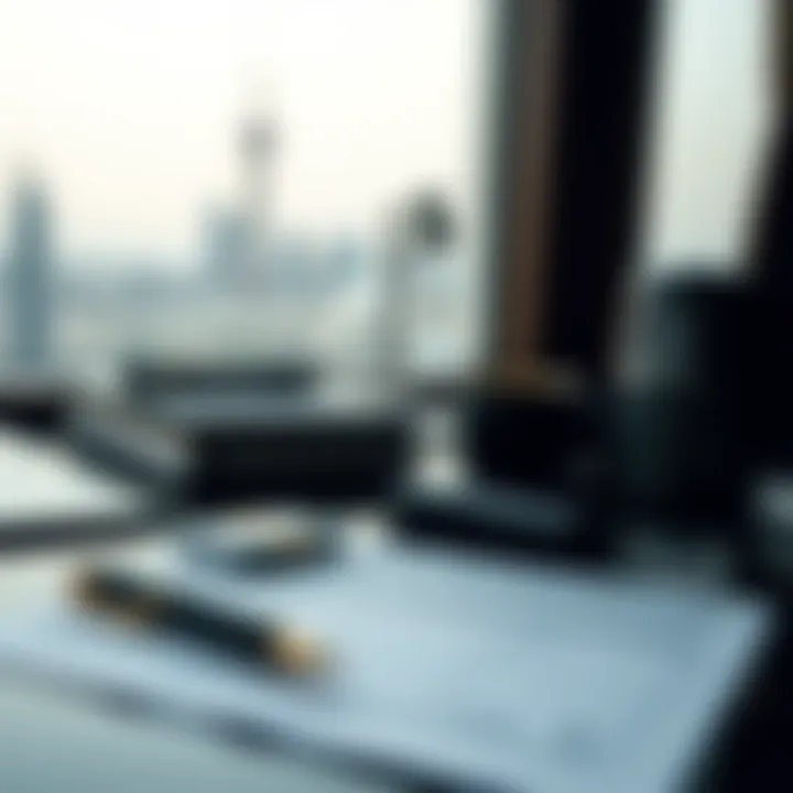 A visa application form displayed on a desk with a pen