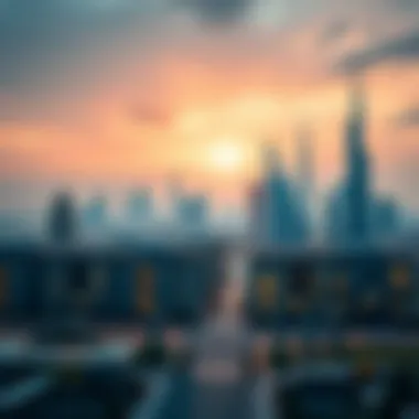 Dubai Skyline: A Hub of Opportunities Stunning skyline of Dubai with real estate plots