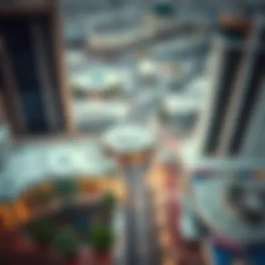 Aerial view of Bur Dubai showcasing commercial areas