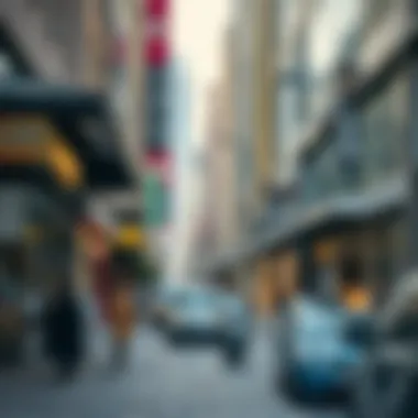 Trendy storefronts lining a bustling street in Bur Dubai