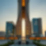 Unique architectural design of One JLT Tower