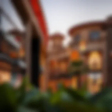 Stunning exterior of Outlet Village Dubai showcasing unique architecture