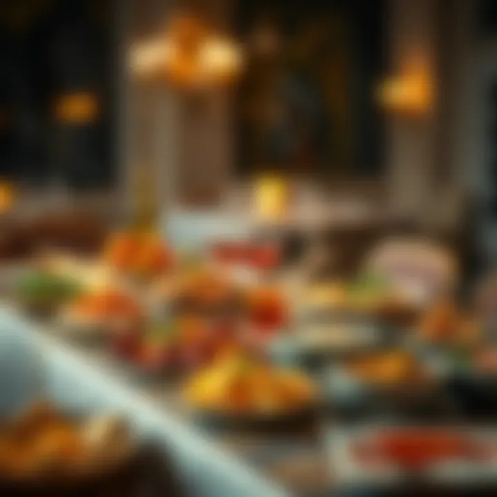 A beautifully arranged Iftar table showcasing various dishes and delicacies