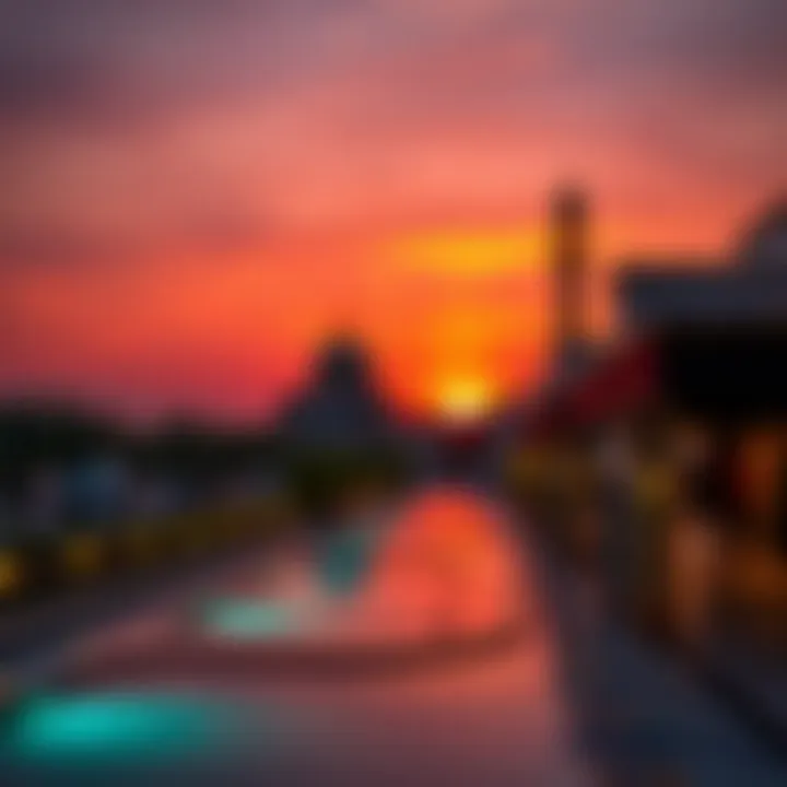 A vibrant sunset marking the end of the daily fast during Ramadan in the UAE.