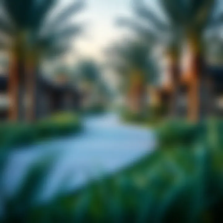 Walking trails and recreational areas within Reem Central Park