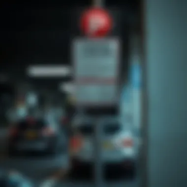 Comprehensive parking guidelines displayed for motorists in a busy area