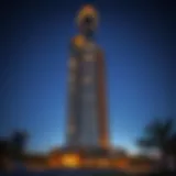 Stunning view of Sheikh Al Mur Tower showcasing its architectural elegance