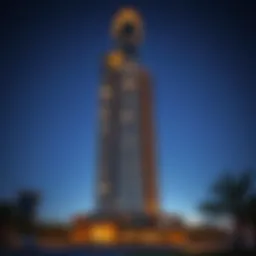 Stunning view of Sheikh Al Mur Tower showcasing its architectural elegance