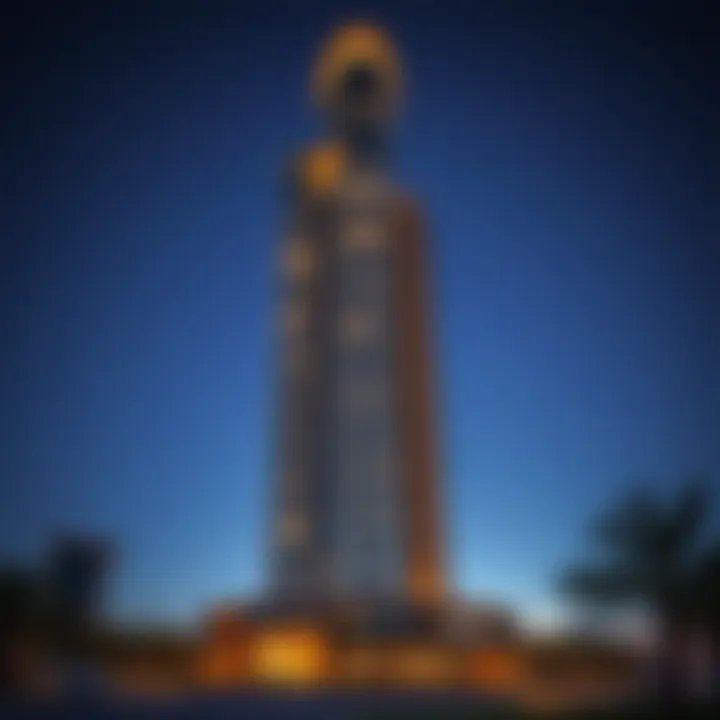 Architectural Elegance of Sheikh Al Mur Tower Stunning view of Sheikh Al Mur Tower showcasing its architectural elegance