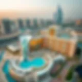 Aerial view of Sobha One showcasing its unique architectural design