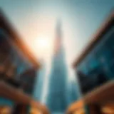 Stunning view of the tallest structure in the UAE, showcasing its unique design