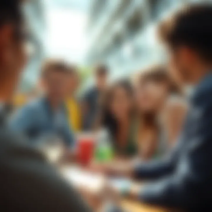 Vibrant Student Community Diverse student community engaging in extracurricular activities at the British University in Dubai