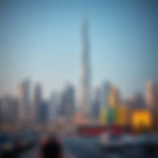 Skyline of Dubai showcasing modern architecture