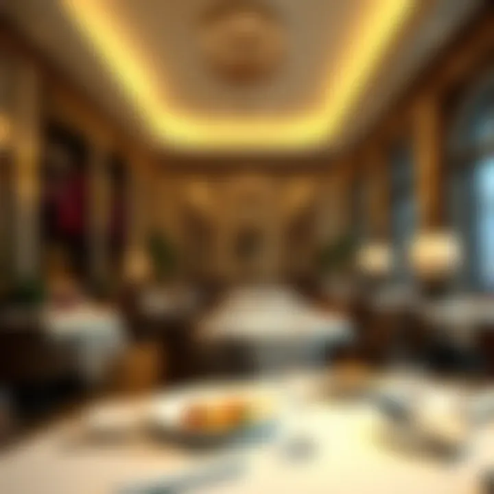 Dining area featuring exquisite cuisine at The Manor Hotel