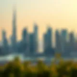 Luxurious Dubai Skyline A panoramic view of Dubai's skyline showcasing luxurious real estate developments