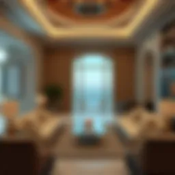 Luxurious vacation home interior in Dubai