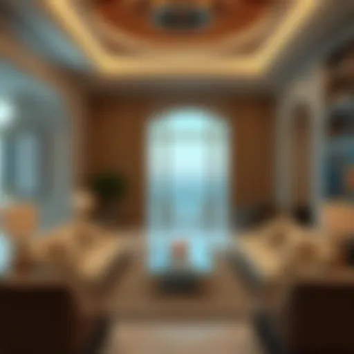 Luxurious vacation home interior in Dubai