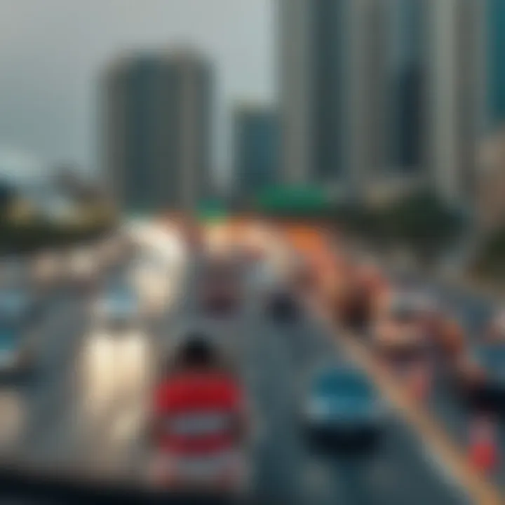 Scenic view of Dubai roads