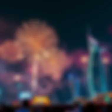 Spectacular Fireworks Display on UAE National Day Celebration of UAE National Day with fireworks