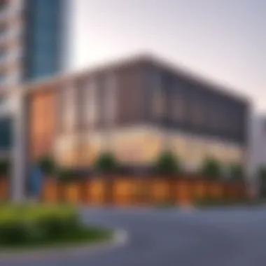 Modern business center exterior in Dubai