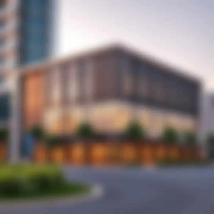 Modern business center exterior in Dubai