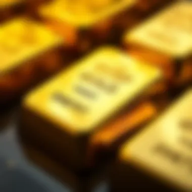 Investment Potential of Gold Bars A close-up shot of gold bars symbolizing investment potential.