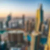 Panoramic view of Dubai's skyline showcasing luxury apartments